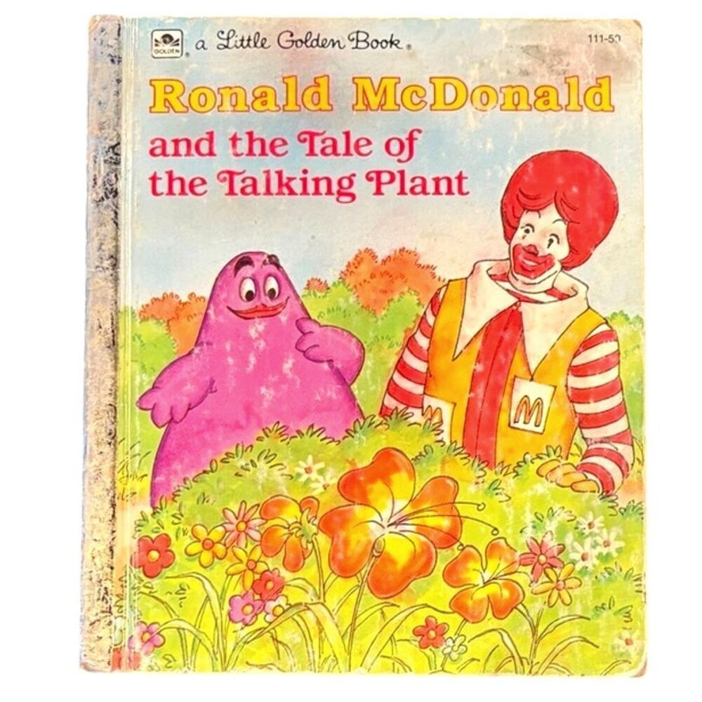 VTG 1984 Ronald McDonald The Tale of the Talking Plant Golden Book by, J. Albano